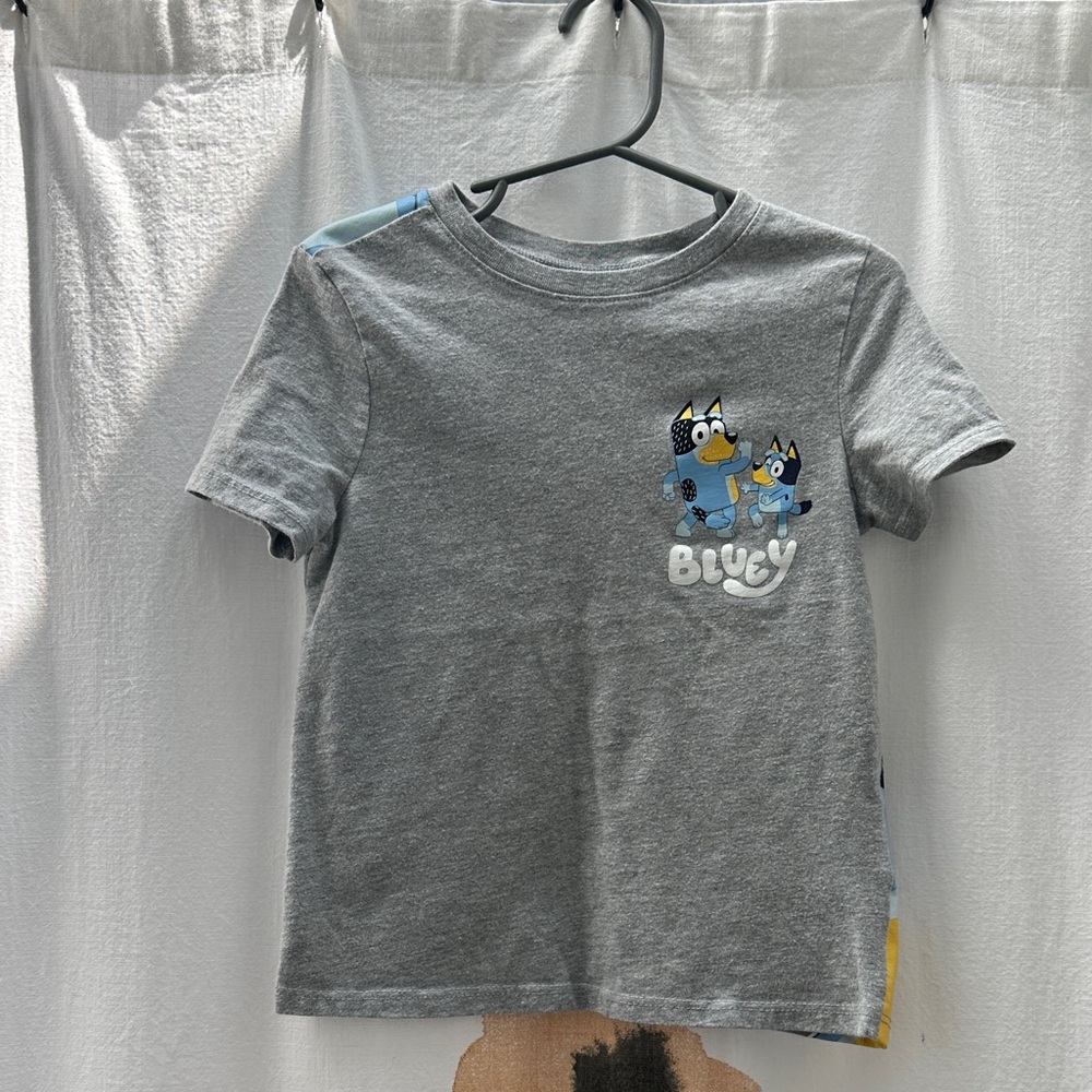 Bluey Kids Gray Short Sleeve Tee